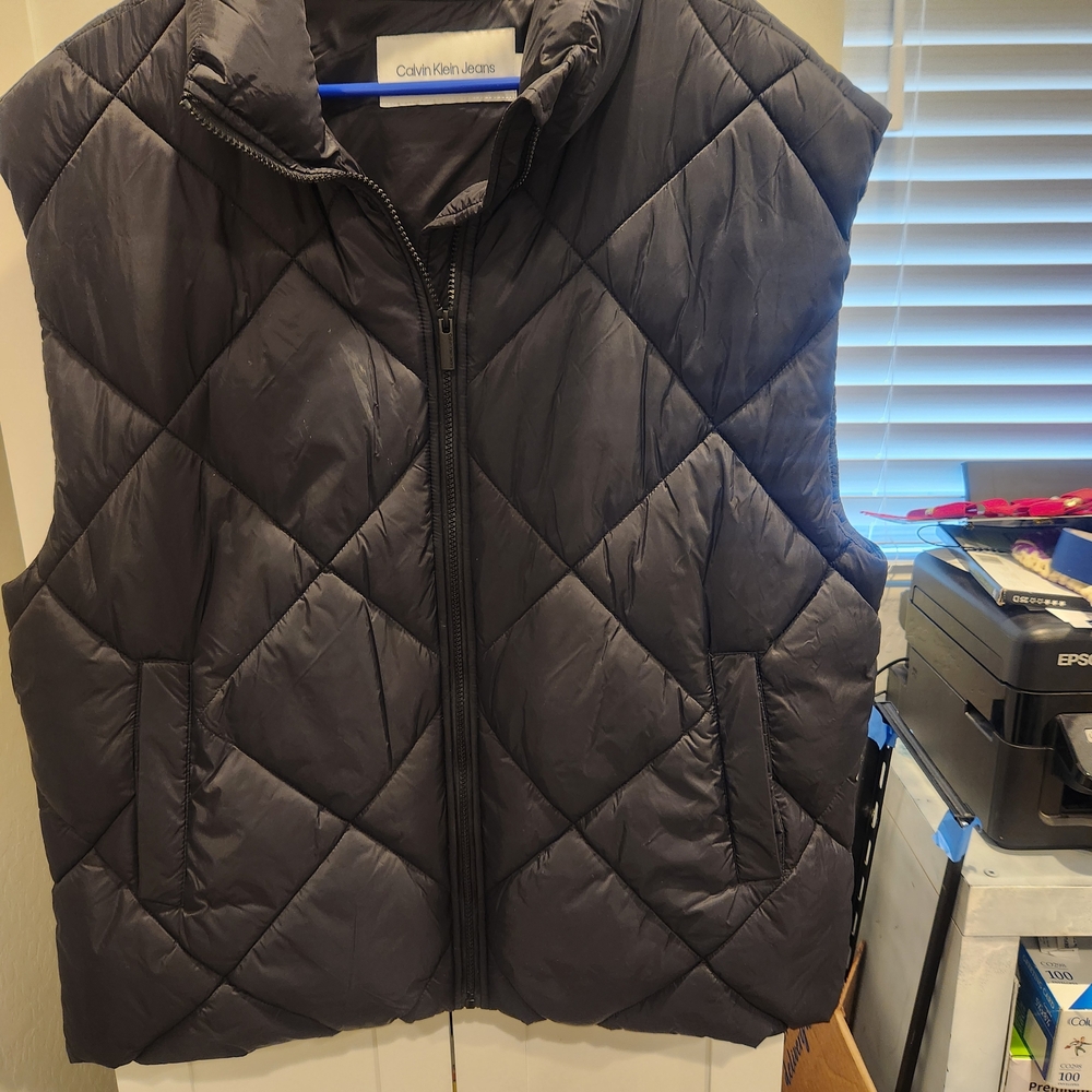 Calvin Klein Black Quilted Vest